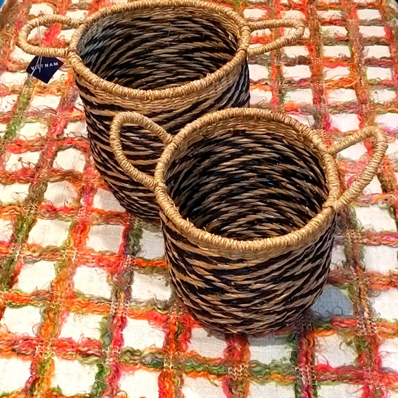 Vietnam 2pc Wicker Baskets Set - Picture 4 of 8